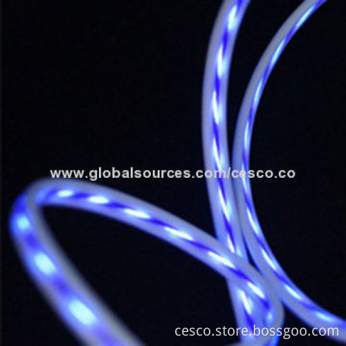 Visible Flowing Current EL Light USB Sync Cable for Micro 5pin
